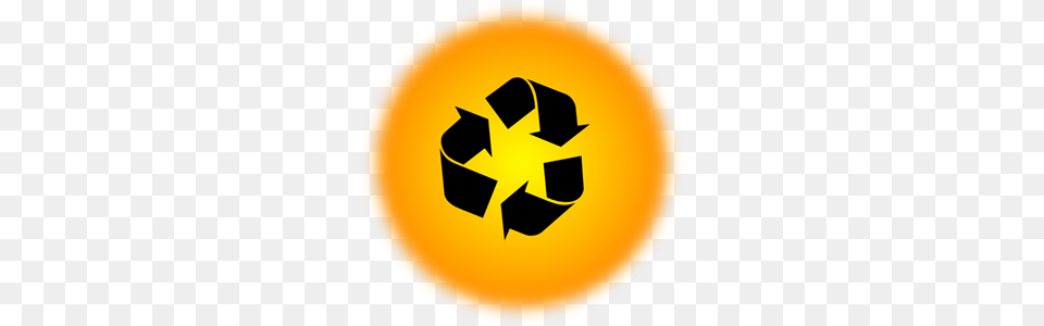 Orange Recycle Icon Clip Arts For Web, Recycling Symbol, Symbol, Disk Png