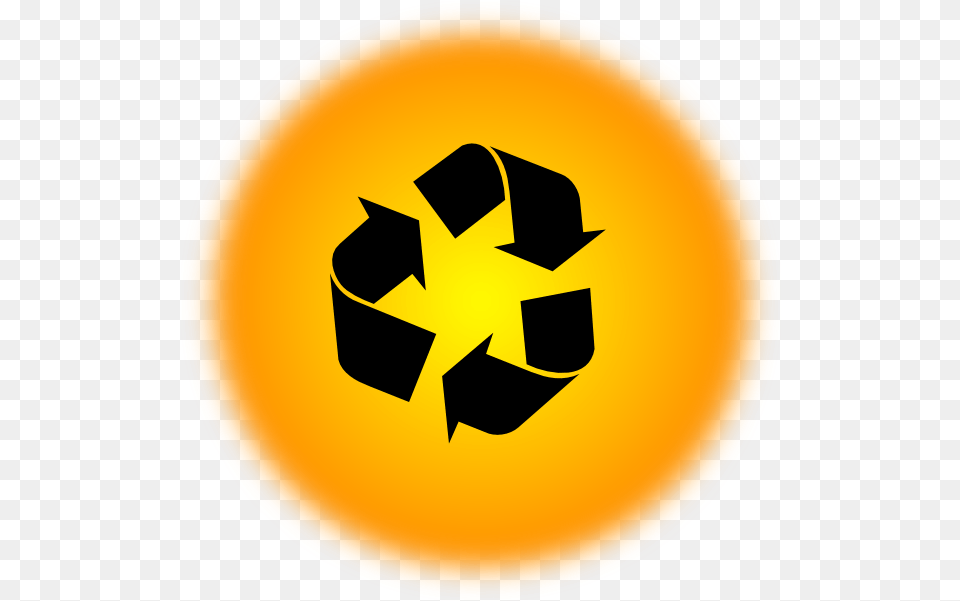 Orange Recycle Icon Clip Arts For Web Clip Arts Recycle Bin Icon, Recycling Symbol, Symbol, Disk Free Png