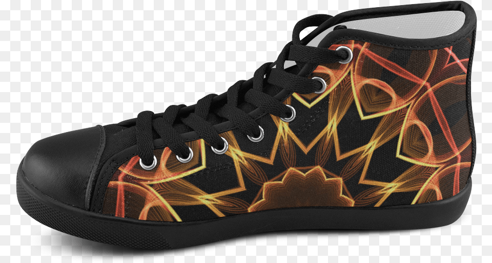 Orange Red Flames Abstract Art Men S High Top Canvas Chevy Sneakers, Clothing, Footwear, Shoe, Sneaker Png