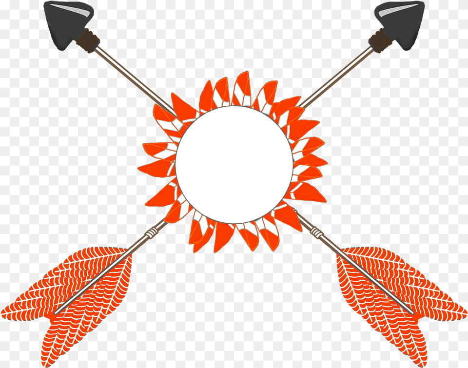 Orange Red Tribal Arrows Clipart Feather Tribal, Blade, Dagger, Knife, Weapon Free Png