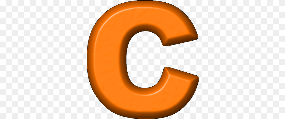 Orange Refrigerator Magnet C Green Letter C, Number, Symbol, Text, Disk Free Png Download