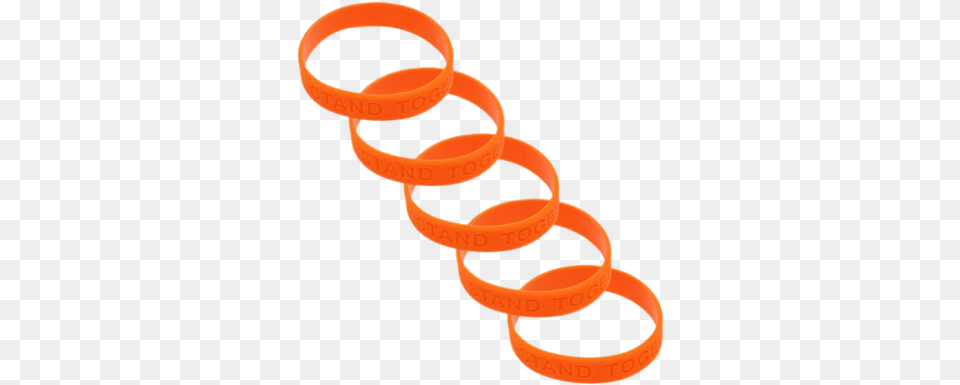 Orange Ribbon Awareness Silicone Bracelets 5 Pack Circle, Dynamite, Weapon, Accessories Free Png Download