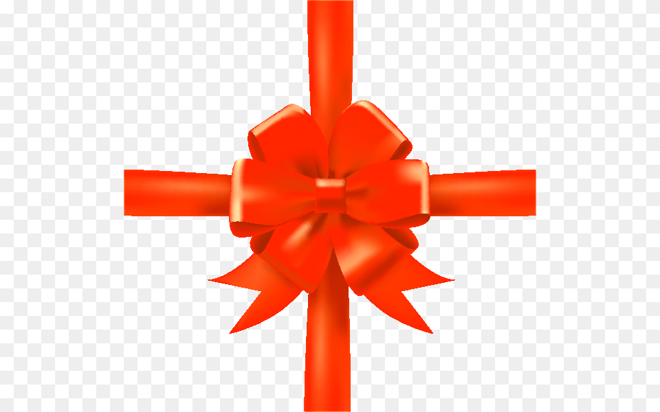 Orange Ribbon Wheel, Knot, Gift Png Image