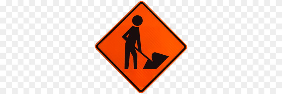 Orange Road Construction Signs Mutcd Compliant Shipped Fast, Sign, Symbol, Road Sign Free Png Download