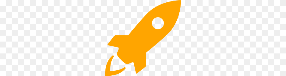 Orange Rocket Icon, Art Png