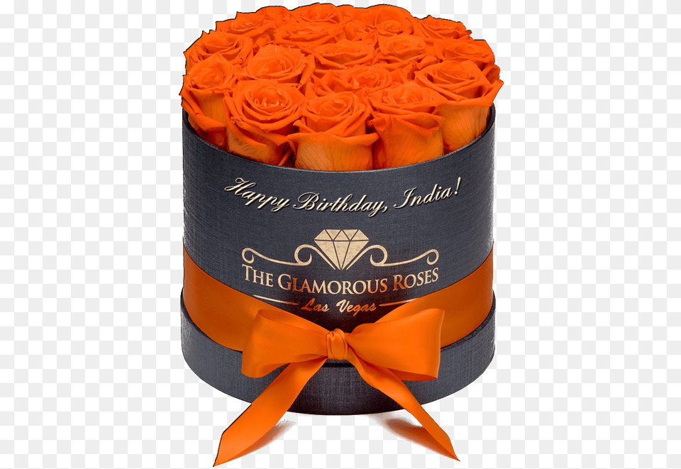 Orange Rose Flower Box, Plant, Flower Bouquet, Flower Arrangement, Dessert Png