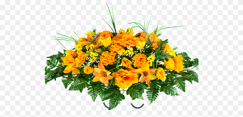 Orange Roses With Lilies And Carnations Orange And Yellow Bouquet Flowers, Flower, Flower Arrangement, Flower Bouquet, Plant Free Png