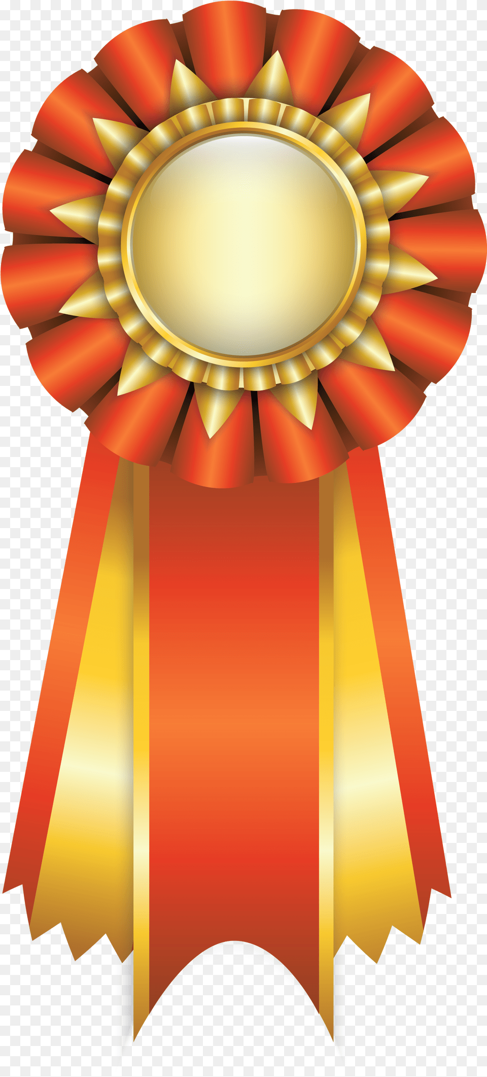 Orange Rosette Ribbon Clipart Recognition Ribbon Award Design, Badge, Gold, Logo, Symbol Free Png Download