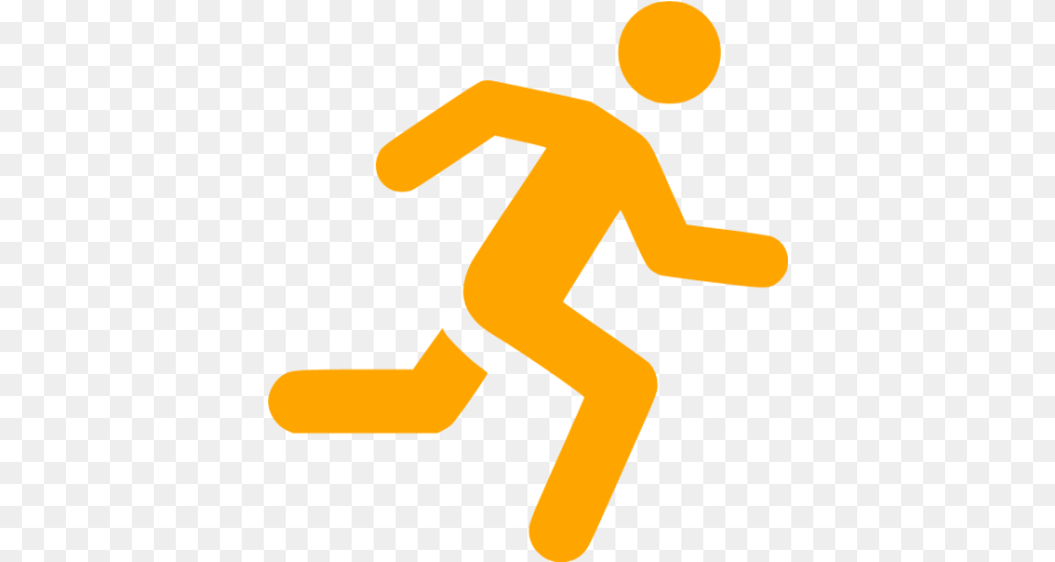 Orange Running Man Icon Orange Man Icons Yellow Running Man Icon, Sign, Symbol, Person Free Png Download