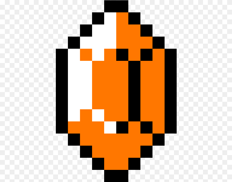 Orange Rupee Zelda Rupee Pixel Art, First Aid Free Png Download