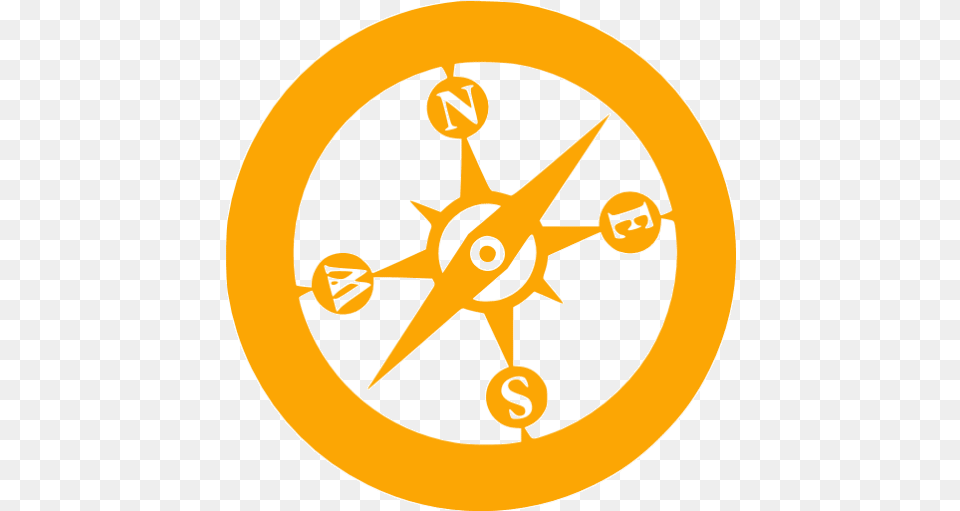 Orange Safari Icon Navy Blue Safari Logo, Face, Head, Person, Compass Png Image