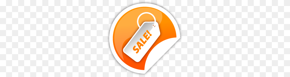 Orange Sale Sticker Icon, Bag, Disk Png