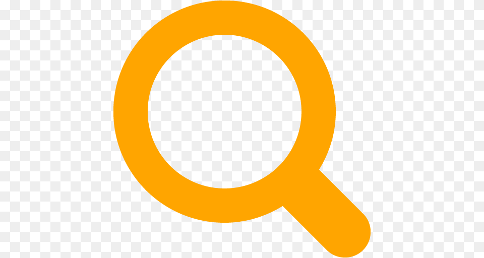 Orange Search Icon, Magnifying Free Png Download
