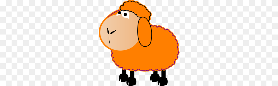 Orange Sheep Clip Art, Face, Head, Person, Baby Png Image