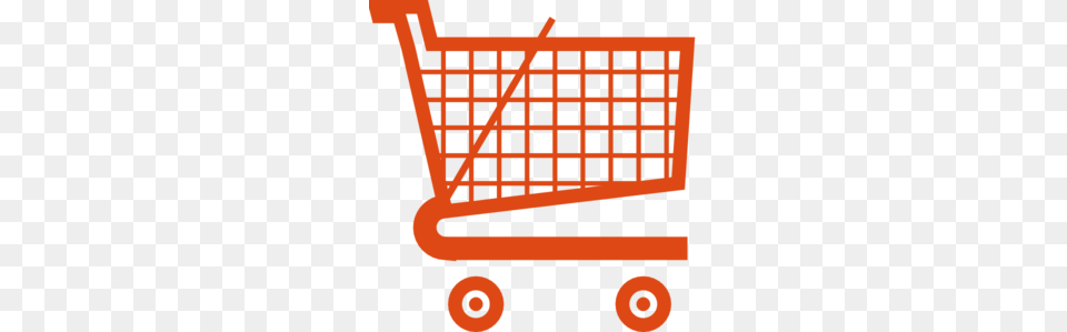 Orange Shopping Cart Clip Art, Shopping Cart, Basket Free Png Download