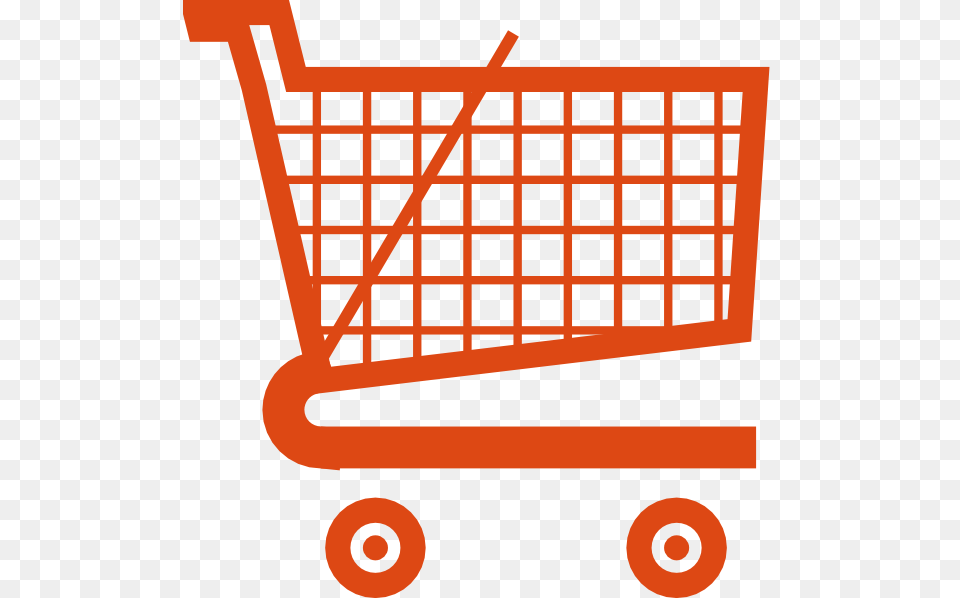 Orange Shopping Cart Clip Art For Web, Shopping Cart Png Image