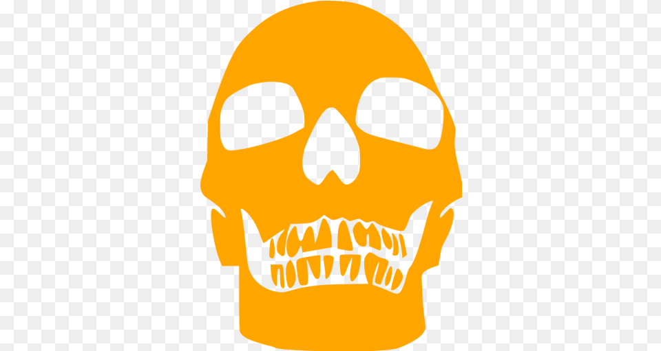 Orange Skull 75 Icon Lime Skull, Head, Person, Face Free Transparent Png