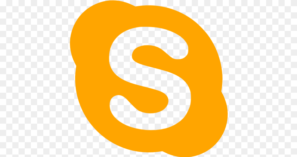 Orange Skype Icon Skype Icon Orange, Symbol, Text, Number Free Png