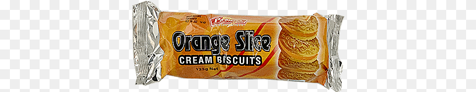 Orange Slice Cream Biscuits Biscuit, Bread, Food, Snack, Ketchup Free Png Download