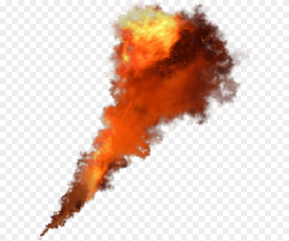 Orange Smoke Bomb, Fire, Flame, Flare, Light Free Png Download