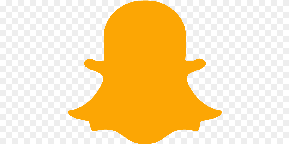 Orange Snapchat 2 Icon Orange Social Icons Black Snapchat Icon, Clothing, Hat, Sun Hat, Baby Free Png