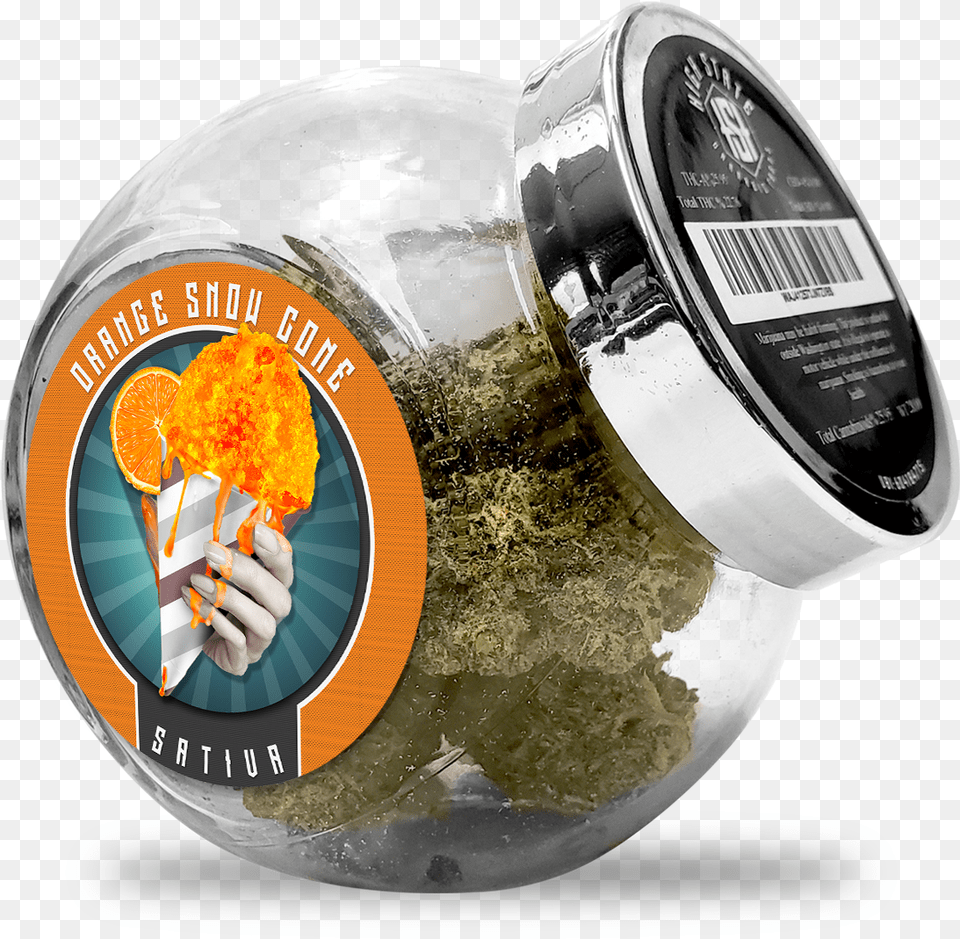 Orange Snow Cone U2013 High State Cannabis, Herbal, Herbs, Jar, Plant Free Png Download