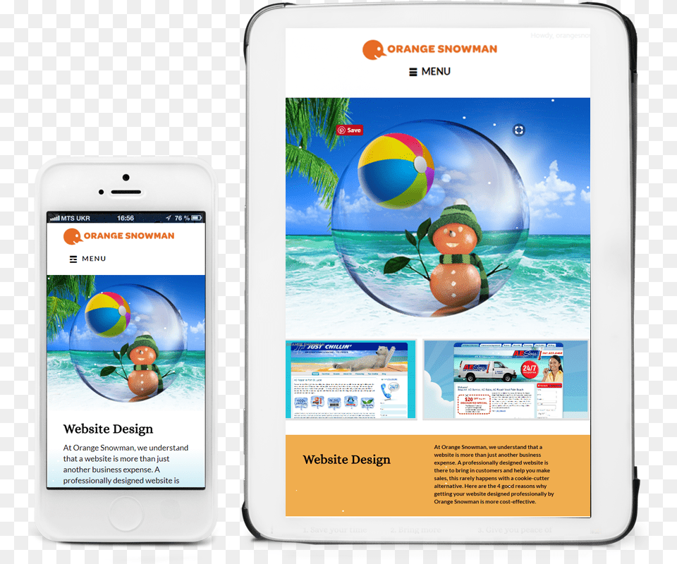 Orange Snowman Affordable Professional Responsive Web Florida, Mobile Phone, Electronics, Phone, Tablet Computer Png