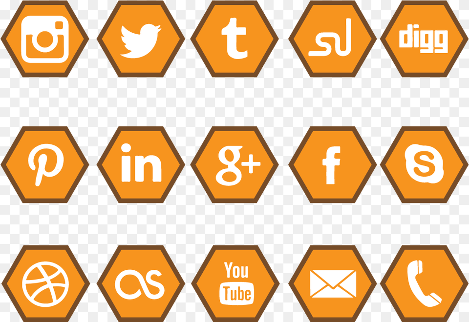 Orange Social Media Icons Social Media Icon Orange, Symbol, Text, Number, Scoreboard Png Image