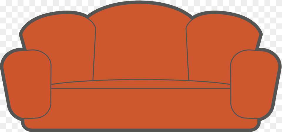 Orange Sofa Clipart, Furniture, Chair, Armchair, Couch Png