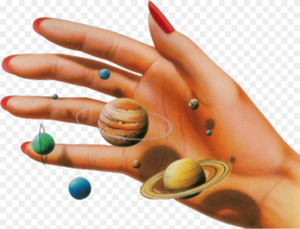 Orange Space Hand Planets Polyvore Moodboard Filler Mood Orange Tumblr, Body Part, Finger, Person, Astronomy Png Image