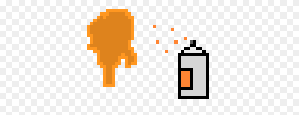 Orange Spray Can With Paint Mark Pixel Art Maker Png Image