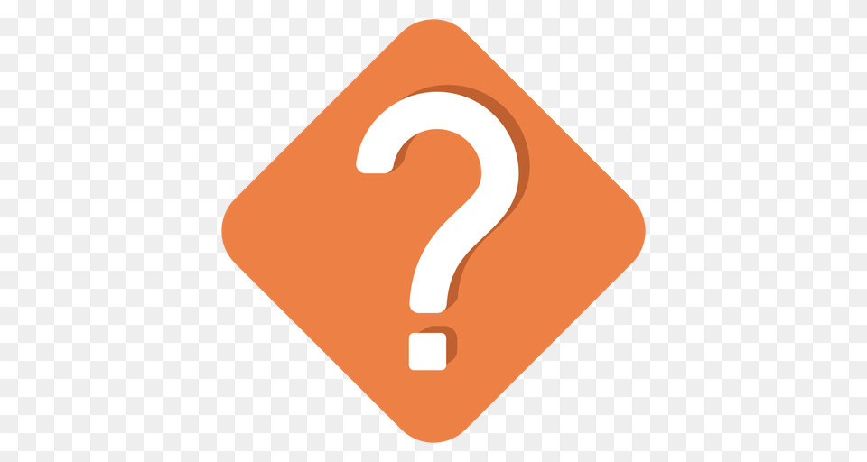 Orange Square Question Mark Icon, Sign, Symbol, Road Sign, Electronics Png Image