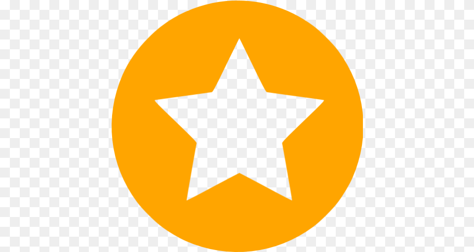 Orange Star 6 Icon Star In Circle Icon, Star Symbol, Symbol, Astronomy, Moon Png