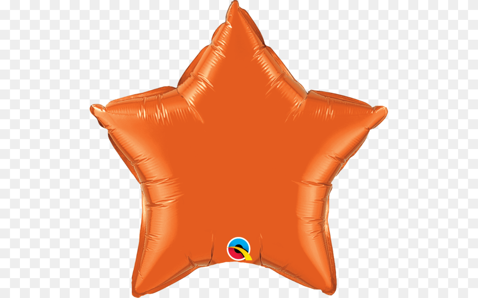 Orange Star Foil Balloon Star Foil Balloon, Cushion, Home Decor, Inflatable, Clothing Png Image