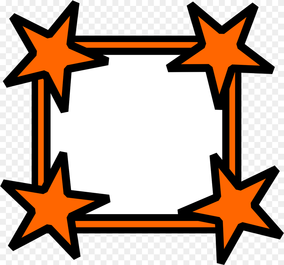 Orange Star Frame Clipart Image Yldz, Star Symbol, Symbol Free Png Download
