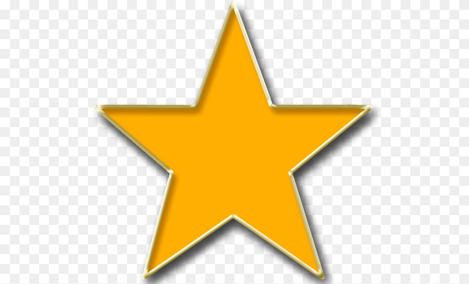 Orange Star With Gold Review Star, Star Symbol, Symbol Png Image