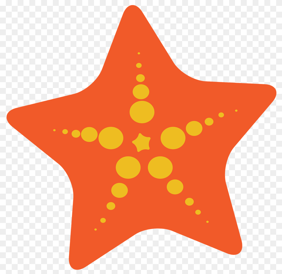 Orange Starfish Clipart, Star Symbol, Symbol, Animal, Fish Png Image