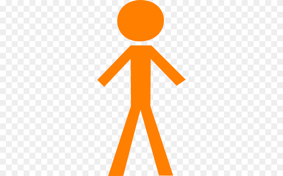 Orange Stick Man Hi Stick Figure Clip Art, Cross, Symbol, Sign Free Png
