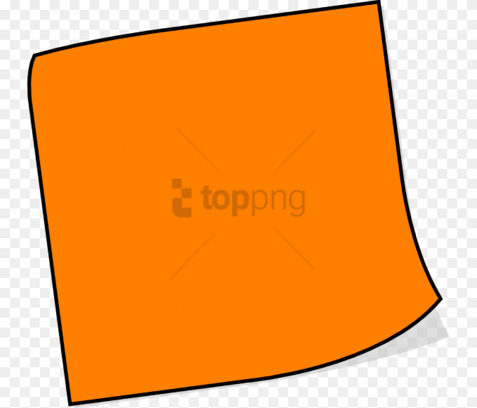 Orange Sticky Clip Art Sticky Note Clipart With No Background, Text, Blackboard Free Png Download