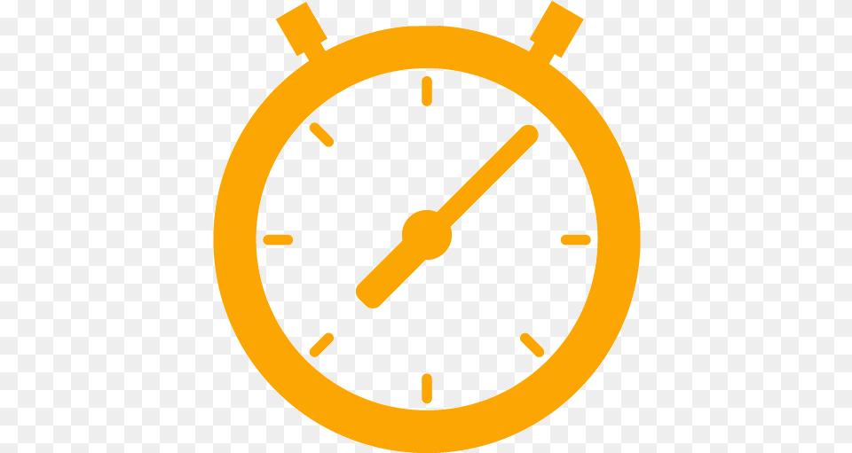 Orange Stopwatch 2 Icon Orange Exclamation Icon, Analog Clock, Clock Free Transparent Png