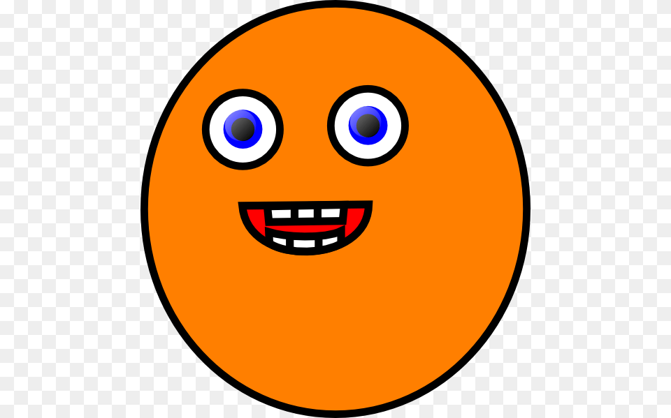 Orange Straight Face Clipart, Disk, Food Free Transparent Png