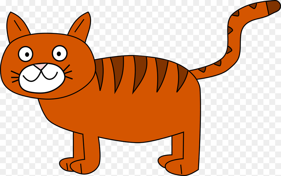 Orange Striped Cat Clipart, Animal, Fish, Sea Life, Shark Free Png Download