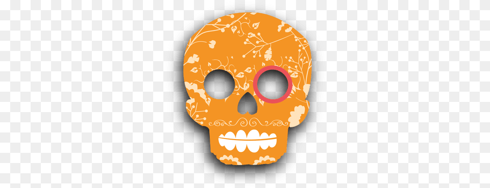 Orange Sugar Floral Skull Transparent U0026 Svg Vector File Skull, Face, Head, Person, Baby Png
