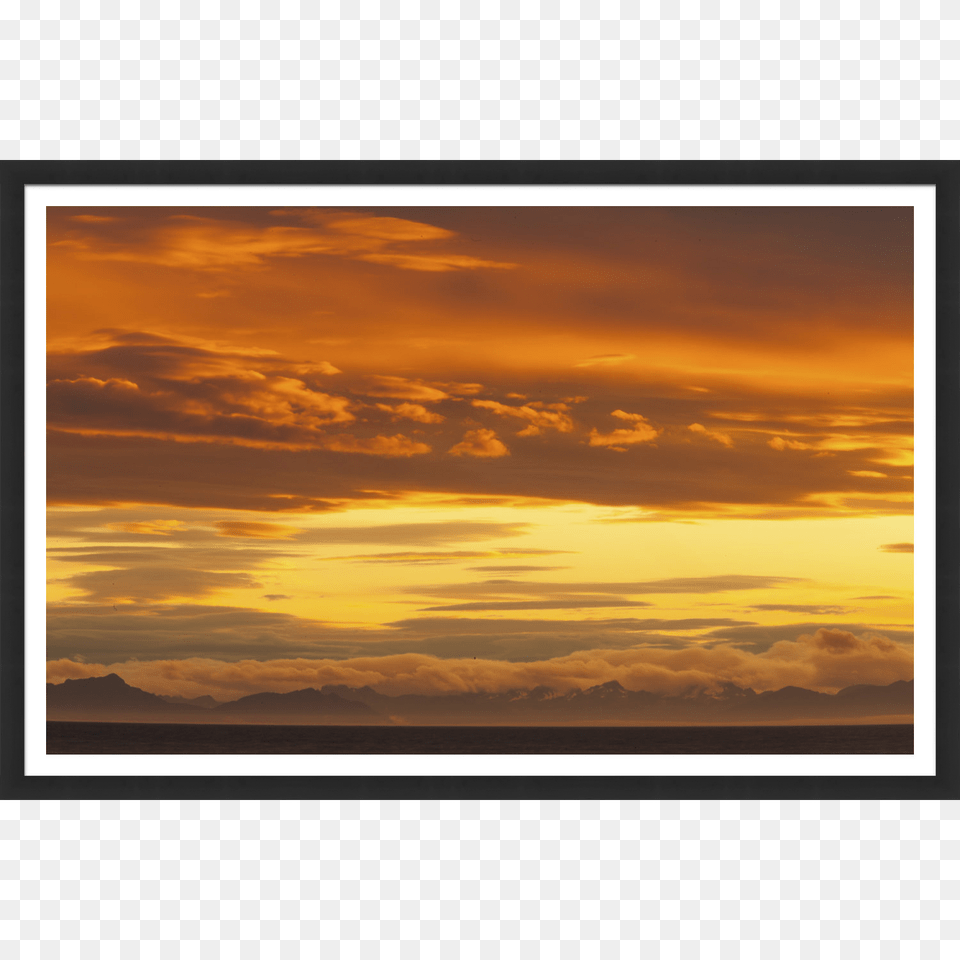 Orange Sunset On The Horizon, Cloud, Sunrise, Sky, Outdoors Free Png Download
