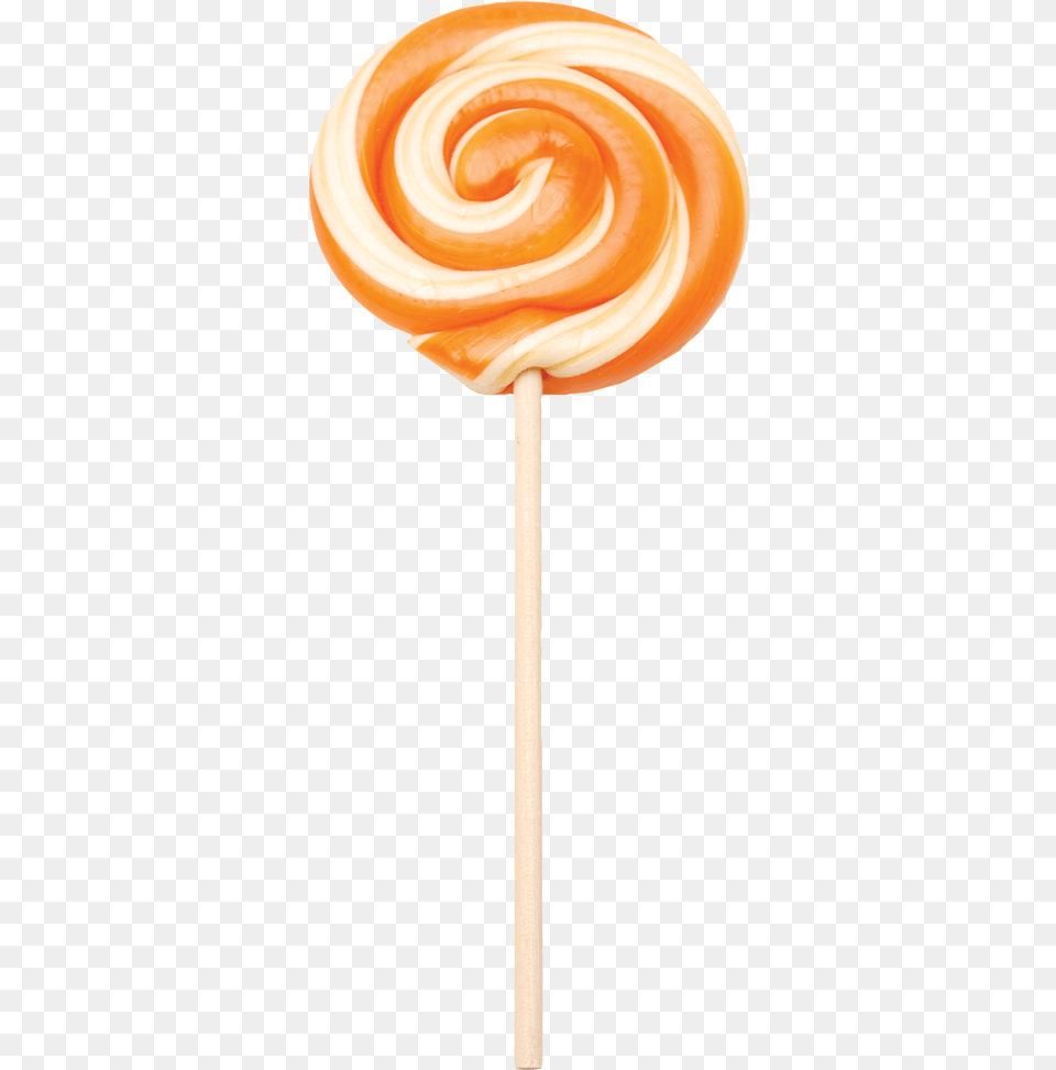 Orange Swirl Lollipop, Candy, Food, Sweets Png Image