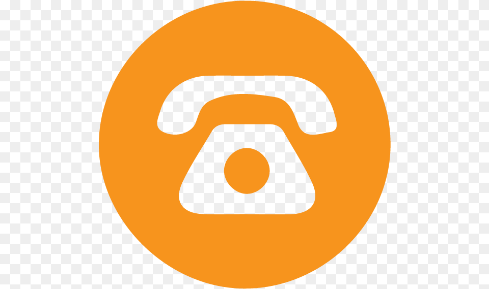 Orange Telephone Icon Draw Io, Sign, Symbol, Disk Free Png Download