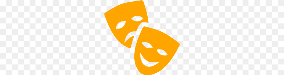 Orange Theatre Masks Icon, Art Png Image