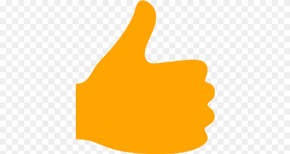 Orange Thumbs Up Icon Orange Hand Icons Thumbs Up Icon Yellow, Body Part, Clothing, Finger, Glove Png