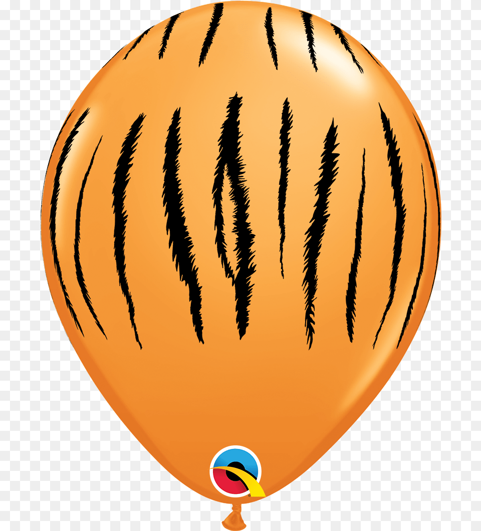 Orange Tiger Stripes Balloons, Balloon, Head, Person, Aircraft Png