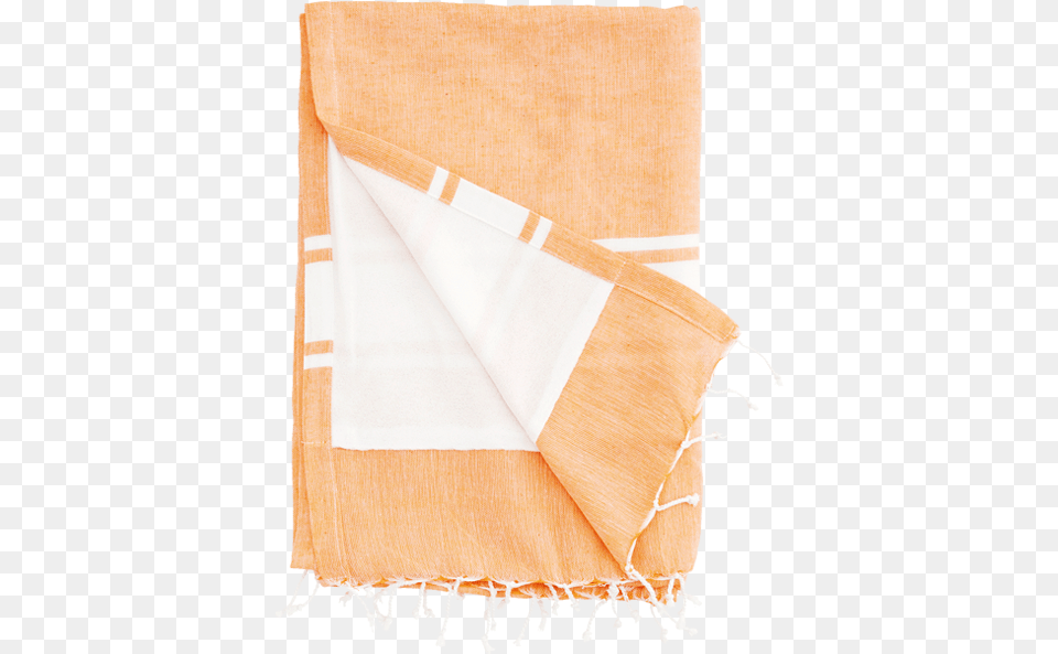 Orange Towel With A White Stripe Paper, Bath Towel, Home Decor, Linen Png Image